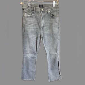 *CITIZENS OF HUMANITY* Demy Cropped Flare Faded Black Gray High Waist Jeans 29